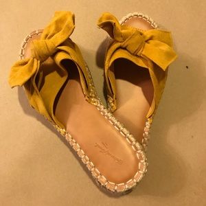 Mustard Yellow Flat Slides